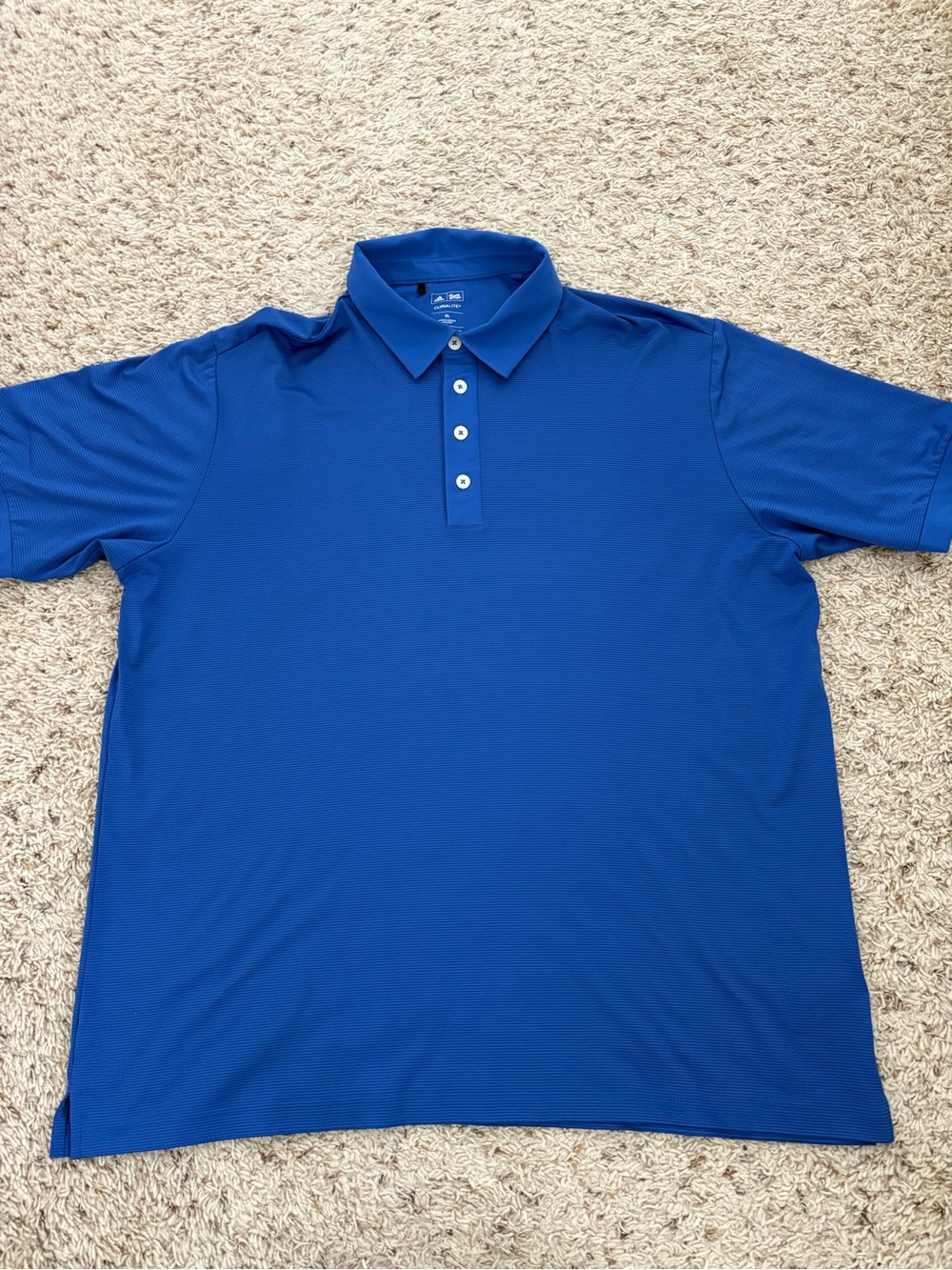 Adidas Blue Golf Climalite Performance Polo Golf Shirt Size XL